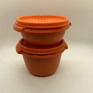 Tupperware Orange Containers